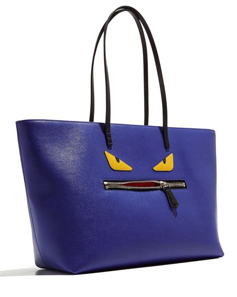 Fendi Monster Tote Bag, Blue 